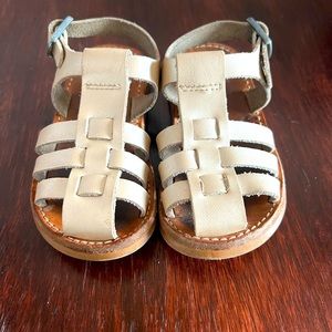 Freshly picked gold sandals